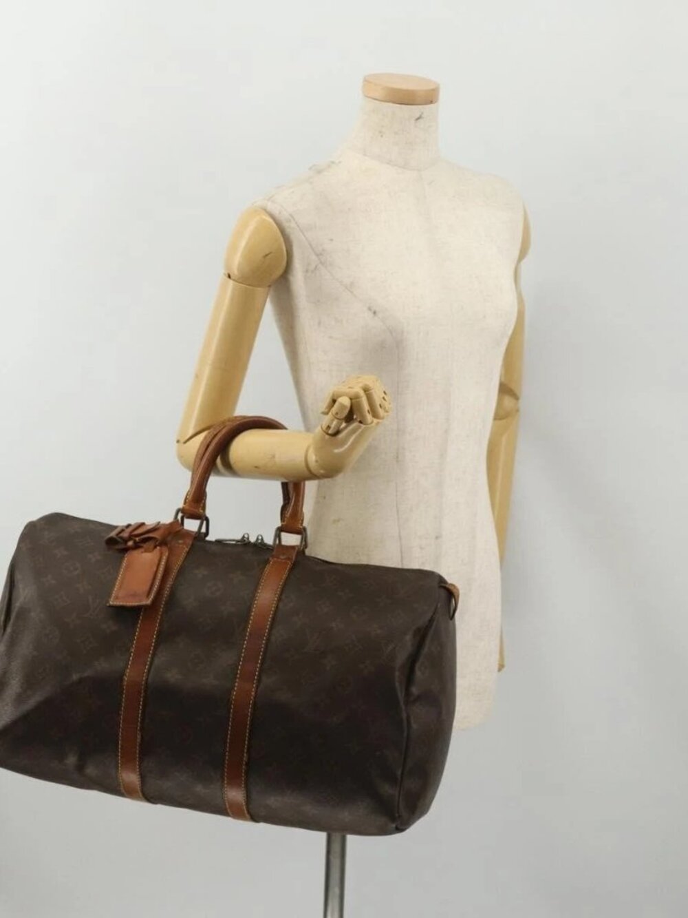 LOUIS VUITTON Monogram Keepall 45 Boston Bag M41428 LV Auth 188431
